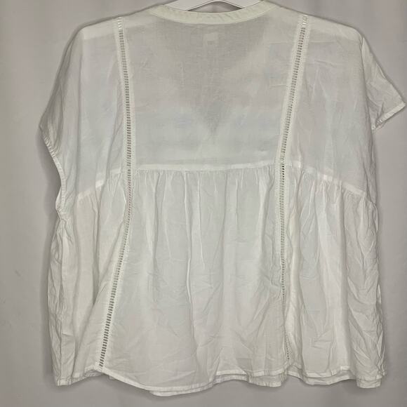 Ariat Womens Billie Tunic Top Size XXL White Red Blue Embroidered Lightweight - Picture 5 of 12